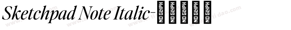 Sketchpad Note Italic字体转换